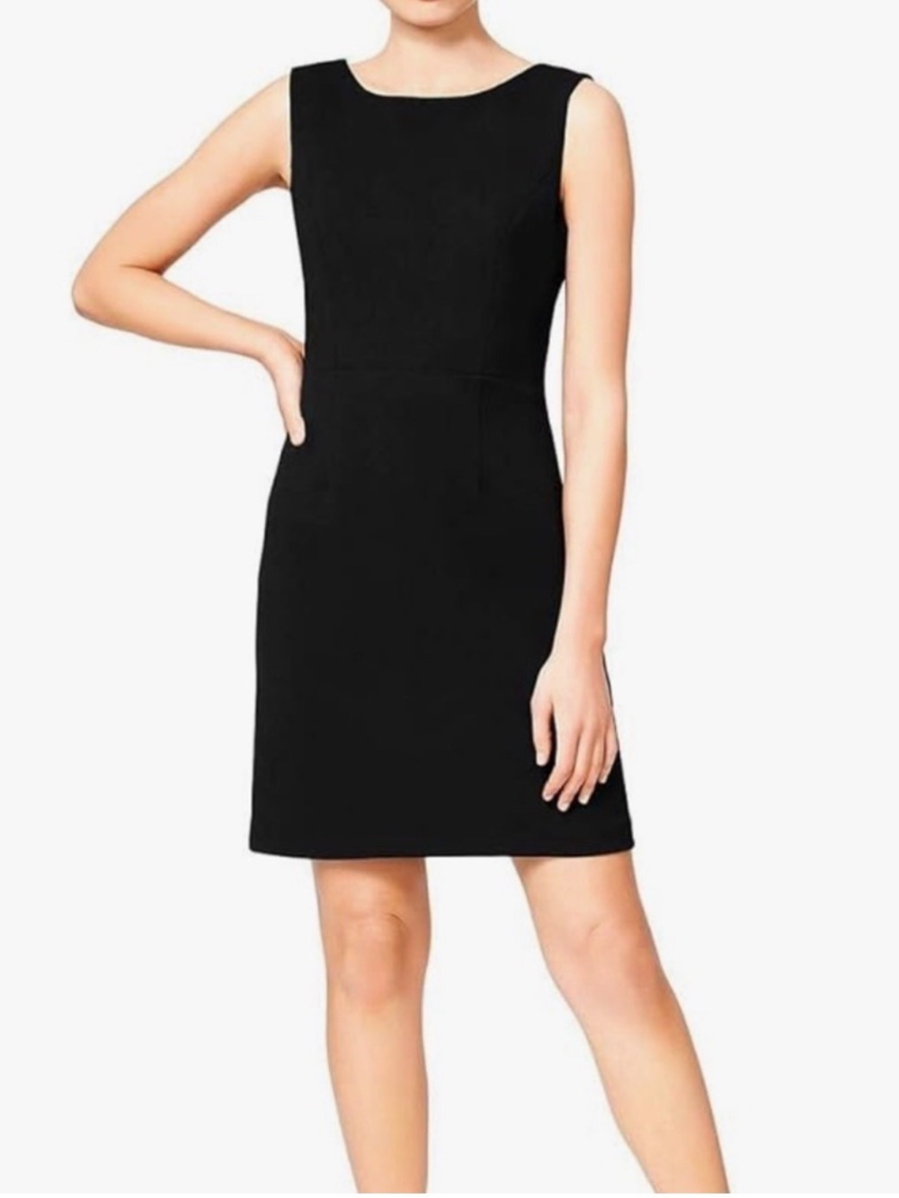 Betsey Johnson Black Sleeveless Mini Sheath Dress
